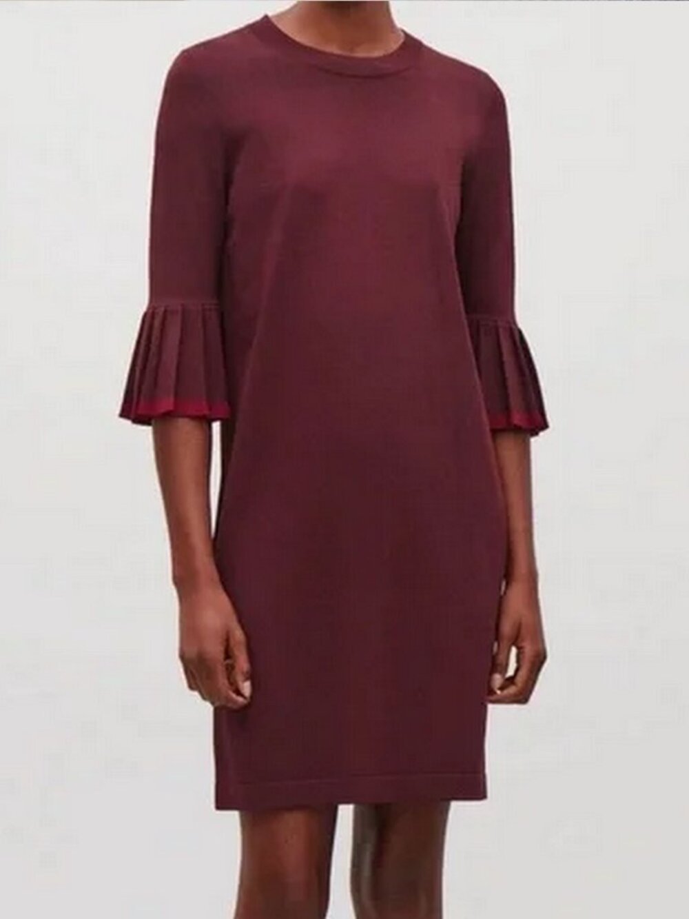 COS Knit Pleat Sleeve Dress